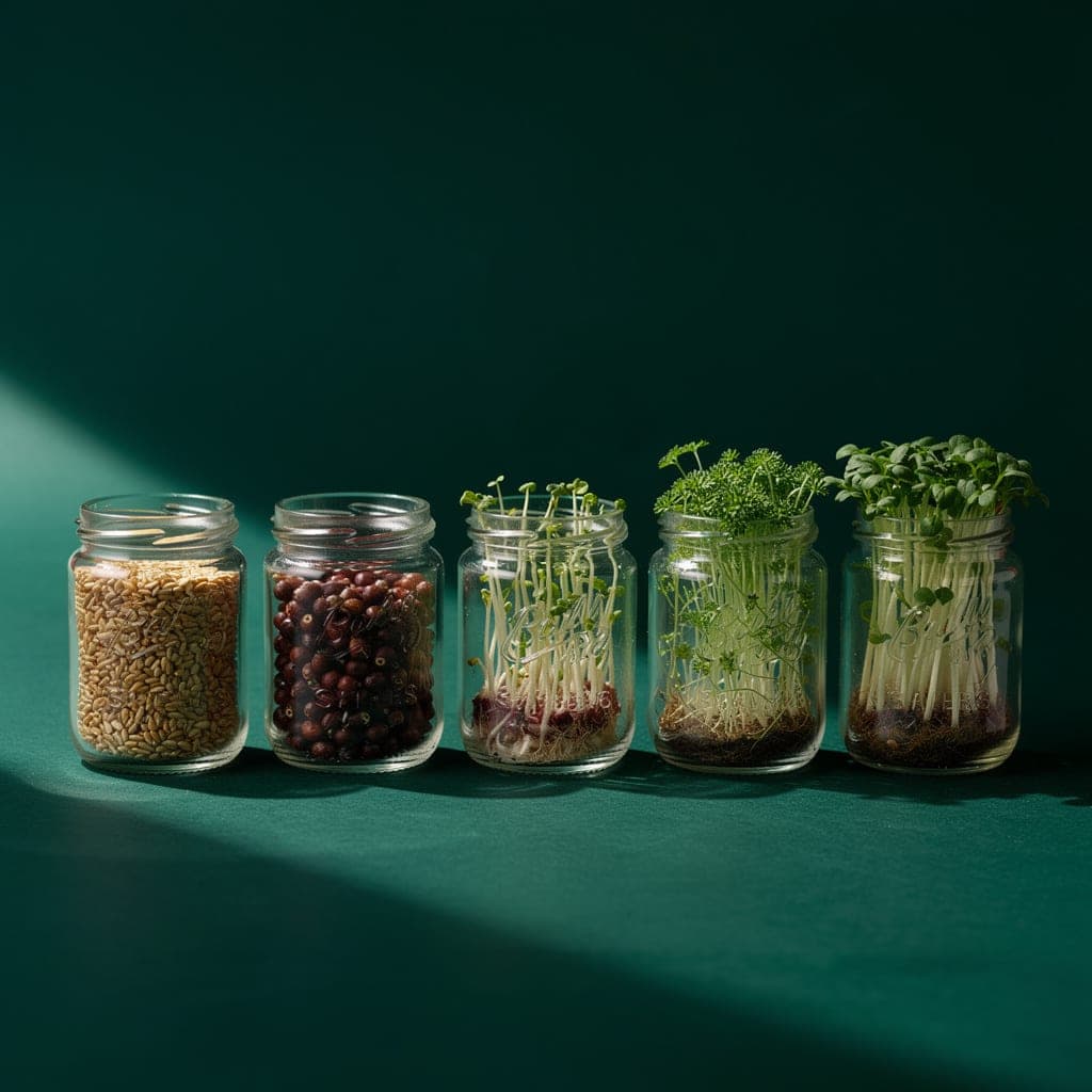 Broccoli Sprouting Seed — day 1–5 strip