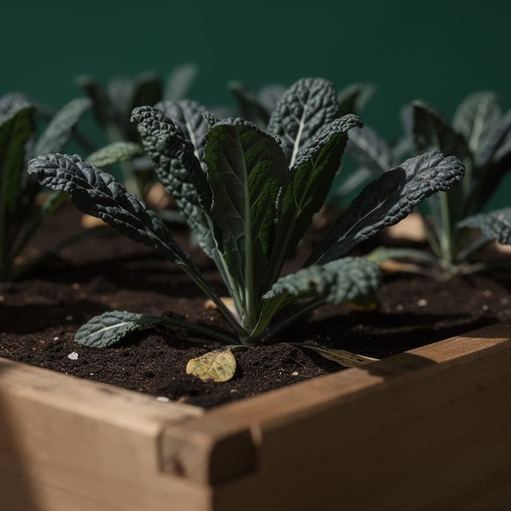 Lacinato Kale — in the bed