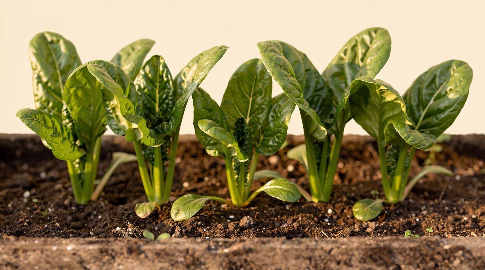 Swiss chard plants in a home garden