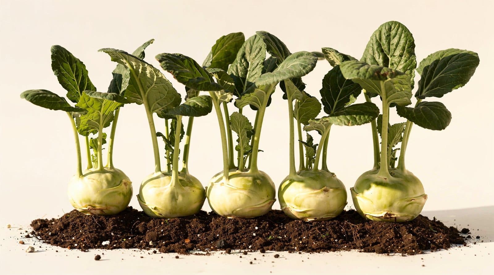 Kohlrabi in a home garden bed