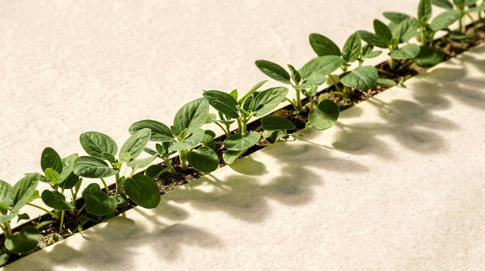 Lima bean rows in a field