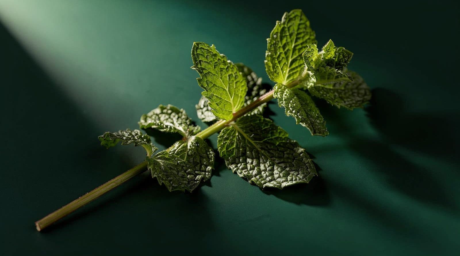 Mint foliage in even light