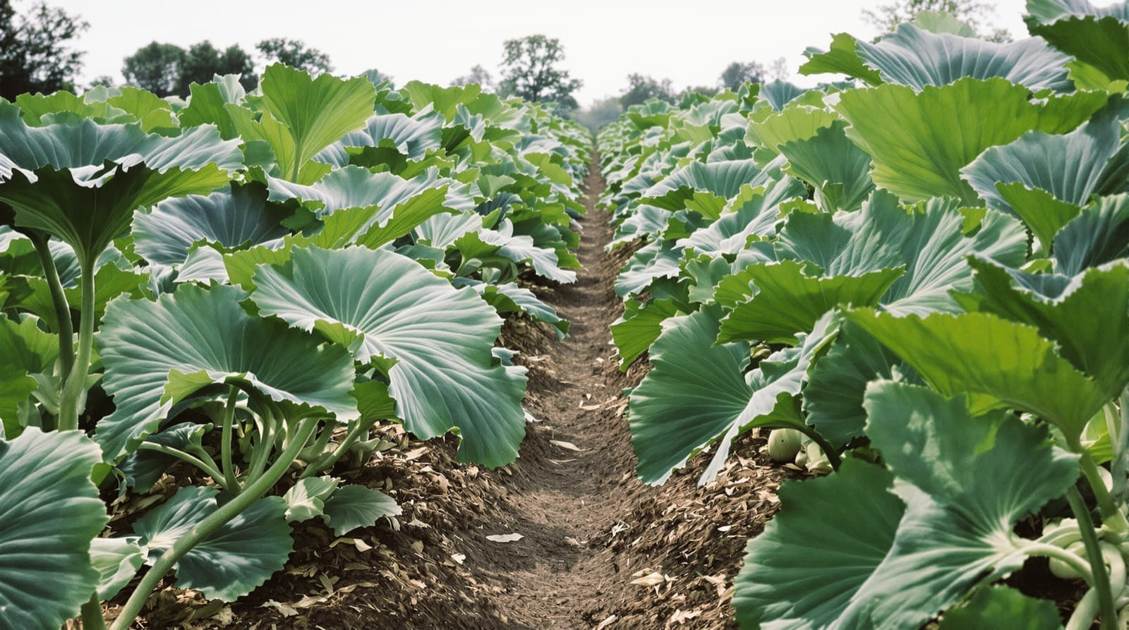 Squash in a field