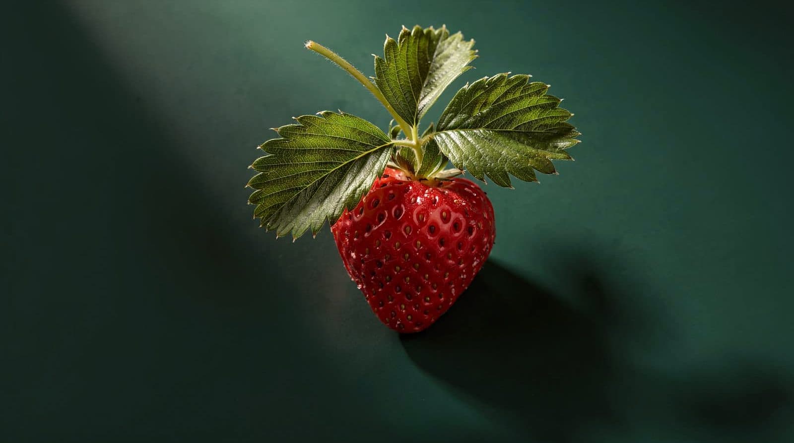 Strawberry plants in even light
